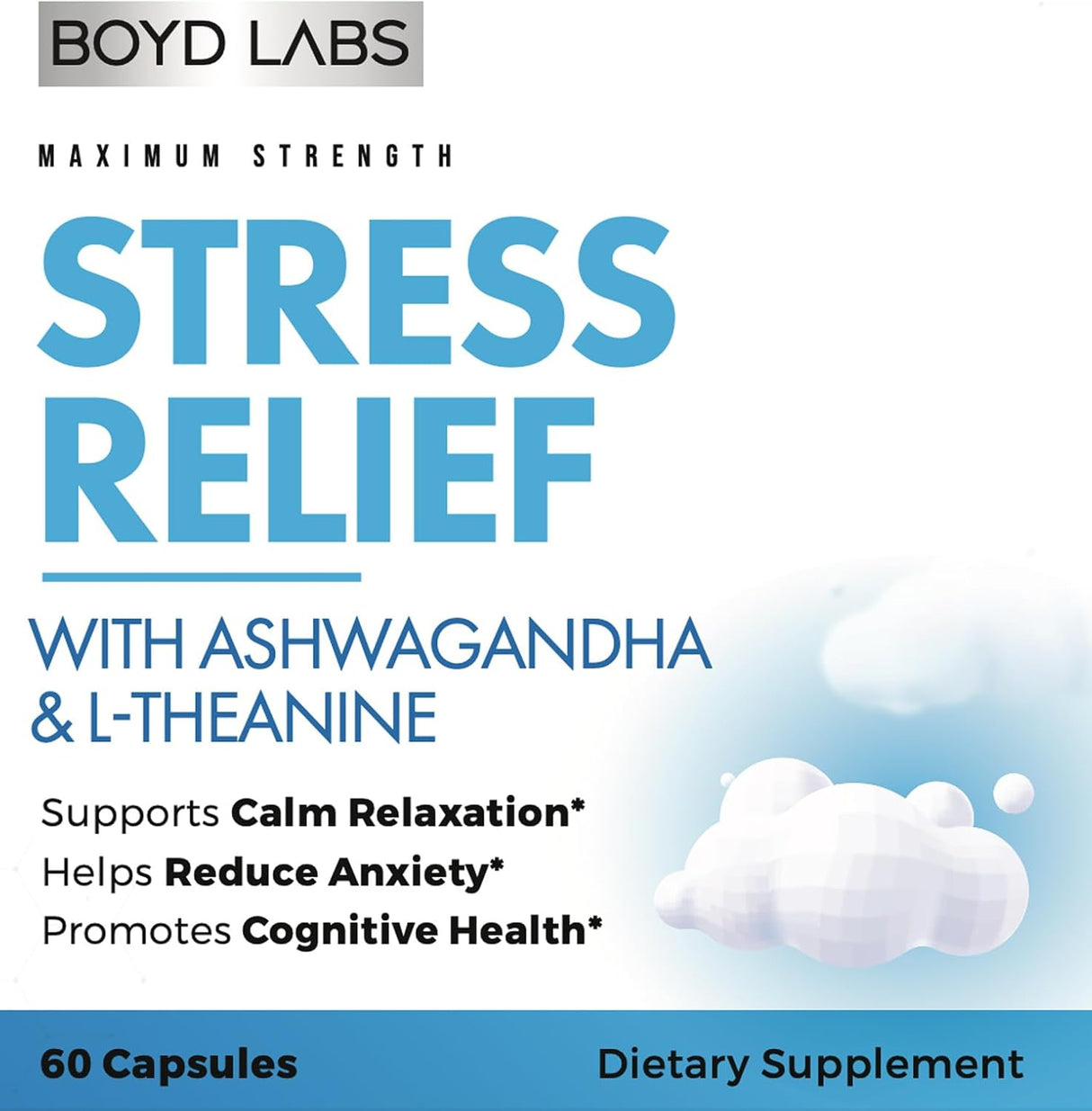 Suplemento de Ashwagandha y L-Theanina, 60 cápsulas, marca X