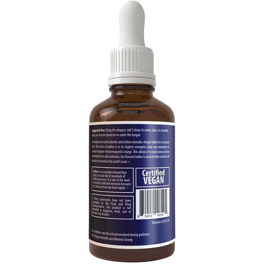 Suplemento de yodo 400 porciones vegana 1800 mcg 59ml