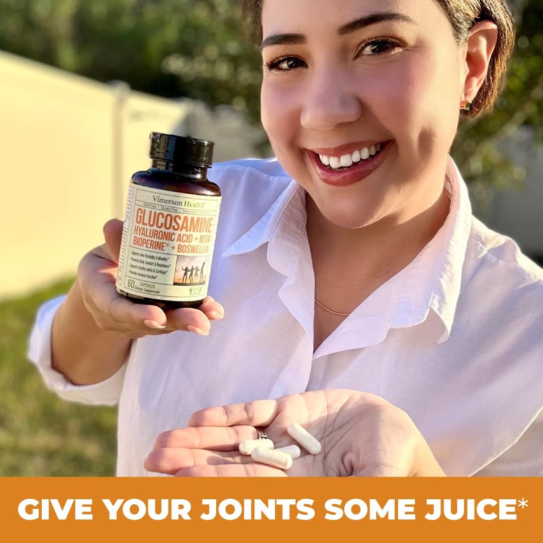 Sulfato de glucosamina con ácido hialurónico bioperina