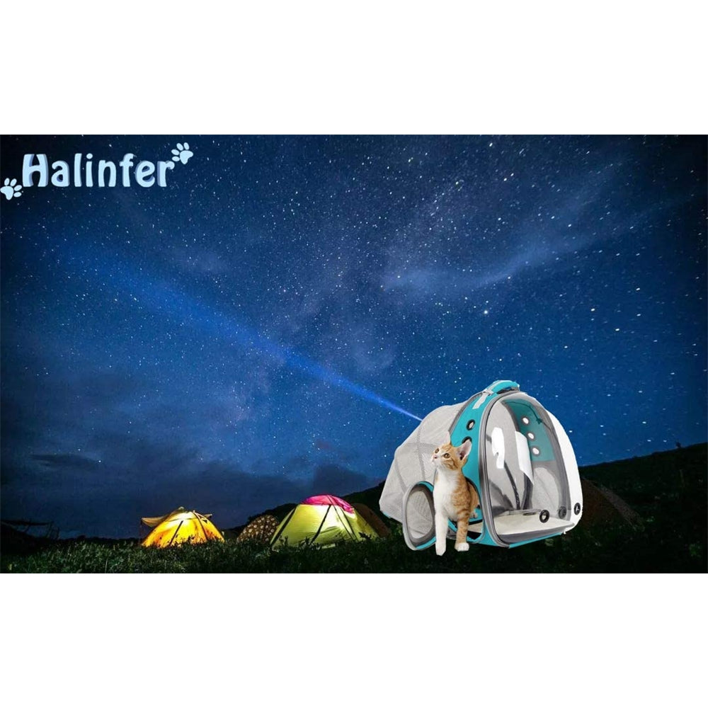 Mochila expandible para gatos de astronauta con ventana