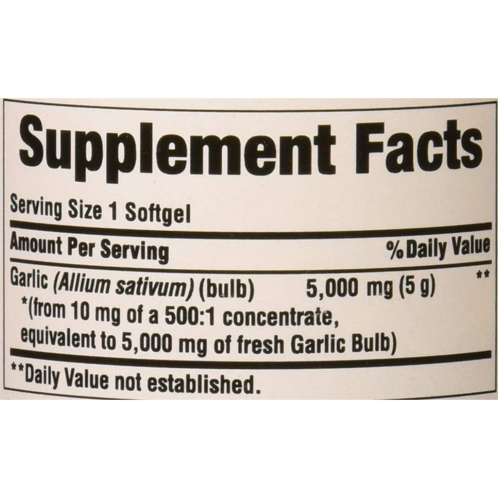 Suplementos Aceite de ajo 5000 mg 250 unidades
