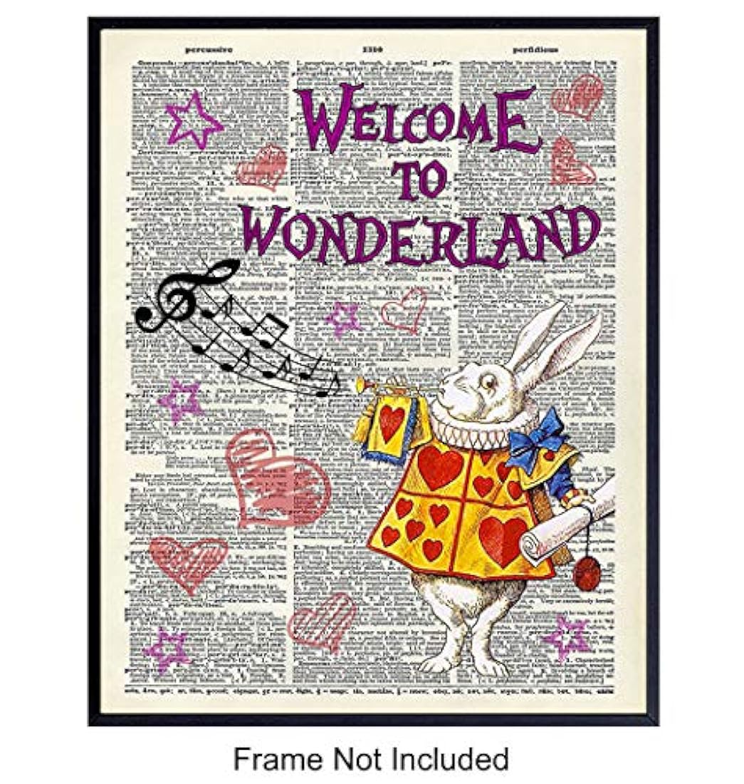 arte de pared de conejo blanco para cuarto de niños 8x10