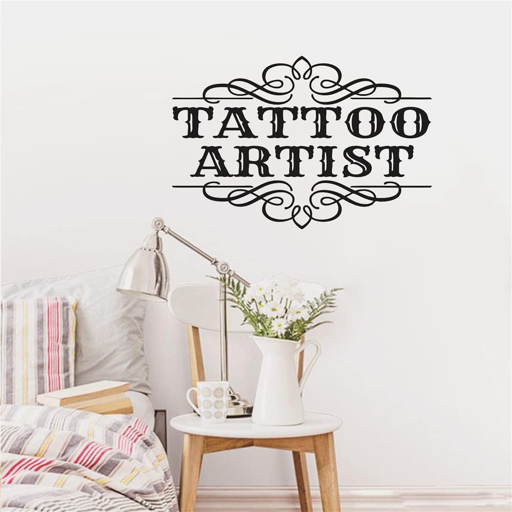 Vinilo Decorativo para Estudio de Tatuajes, AFN132, 22x16 Pulgadas