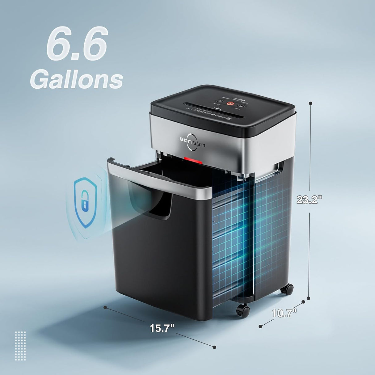 BONSEN Trituradora Papel 20 Hojas, Silenciosa 60dB, S3104