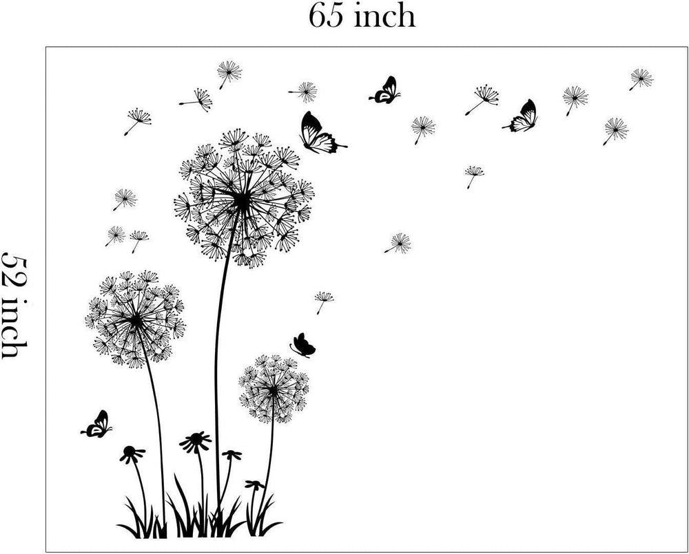 Pegatinas de Pared Diente de León Runtoo Flores y Mariposas