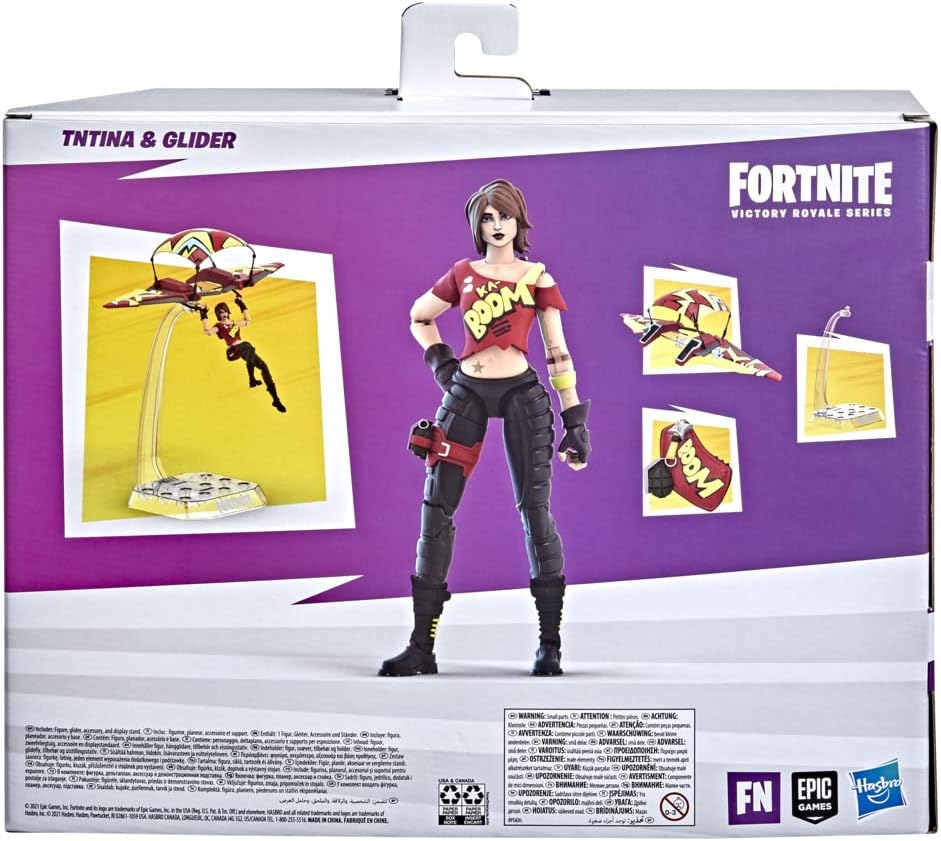 Figura Coleccionable TNTina y Planeador Fortnite Serie Victory Royale