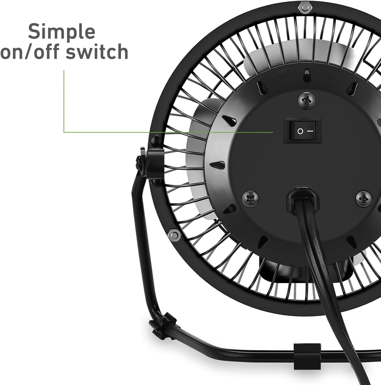 HOLMES Ventilador de Escritorio Mini 4 Alta Velocidad, 4 Aspas