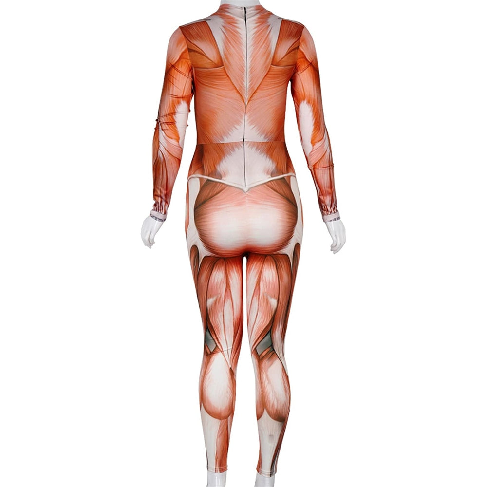 Disfraces de esqueleto para mujer talla L marrón