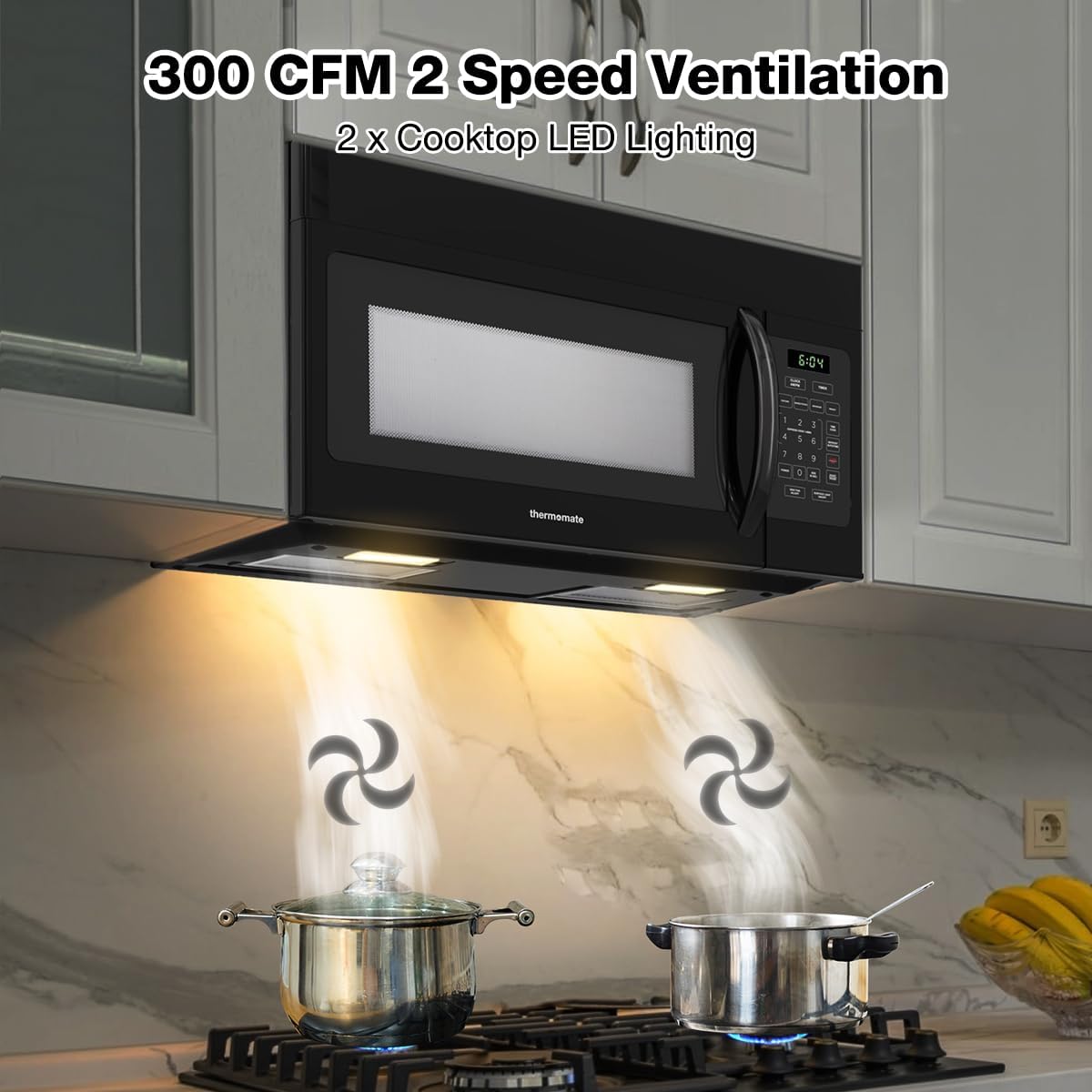 Microondas sobre la estufa thermomate 1.6 Cu. Ft. 1000W, 300 CFM