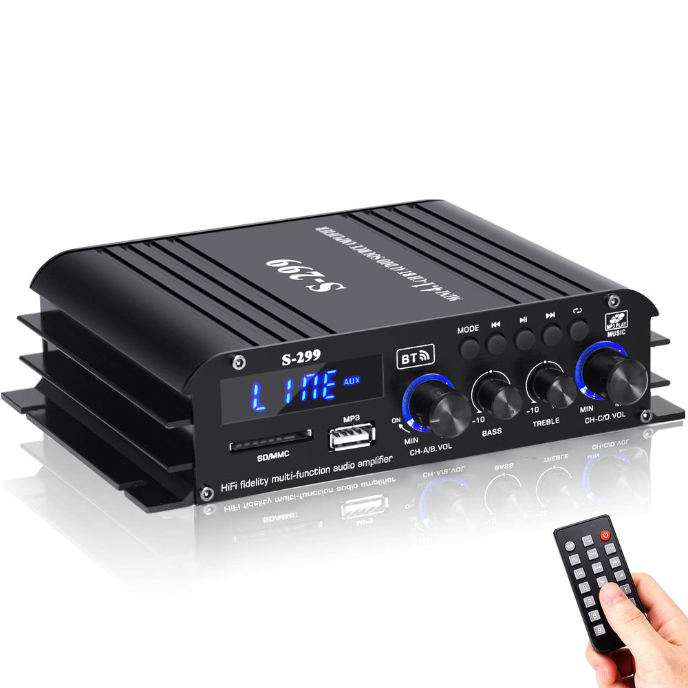 Amplificador de Audio Bluetooth 800W 4.1CH con Subwoofer Activo S299