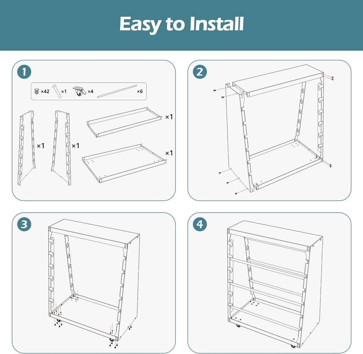 Carro de Almacenamiento de Cable uyoyous, 300lbs, 6 Varillas