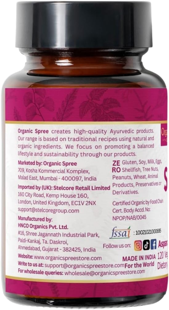 Shatavari 120 Tablets | Organic & Natural | Support Women’s & Immunity