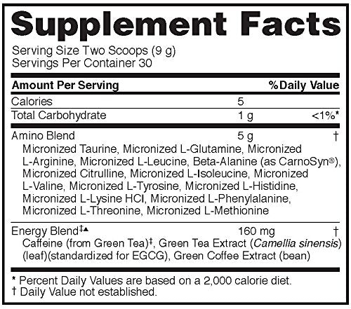Suplemento energético preentrenamiento 30 porciones