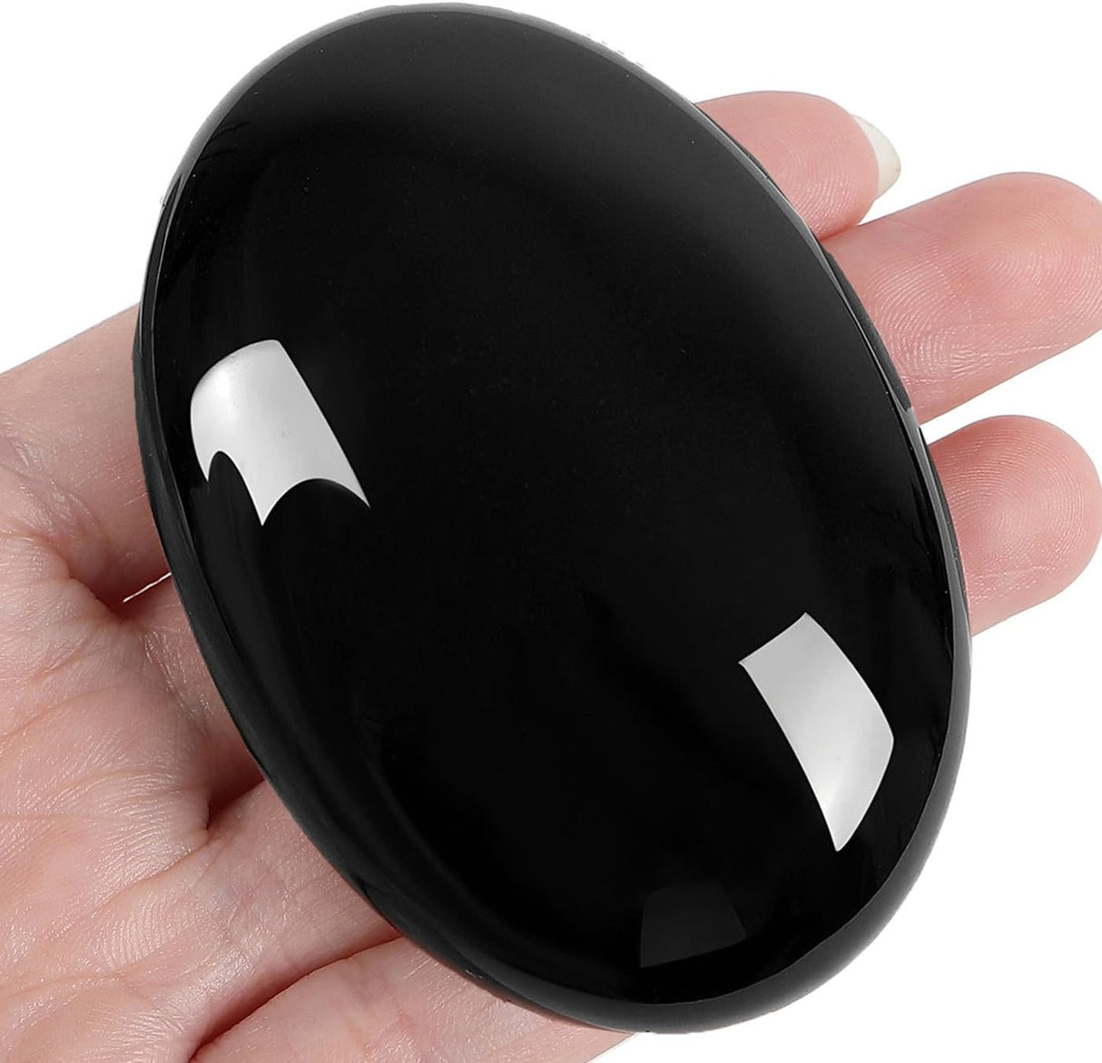 ZHIYUXI Cristales de obsidiana negra de 2.4 pulgadas, piedras