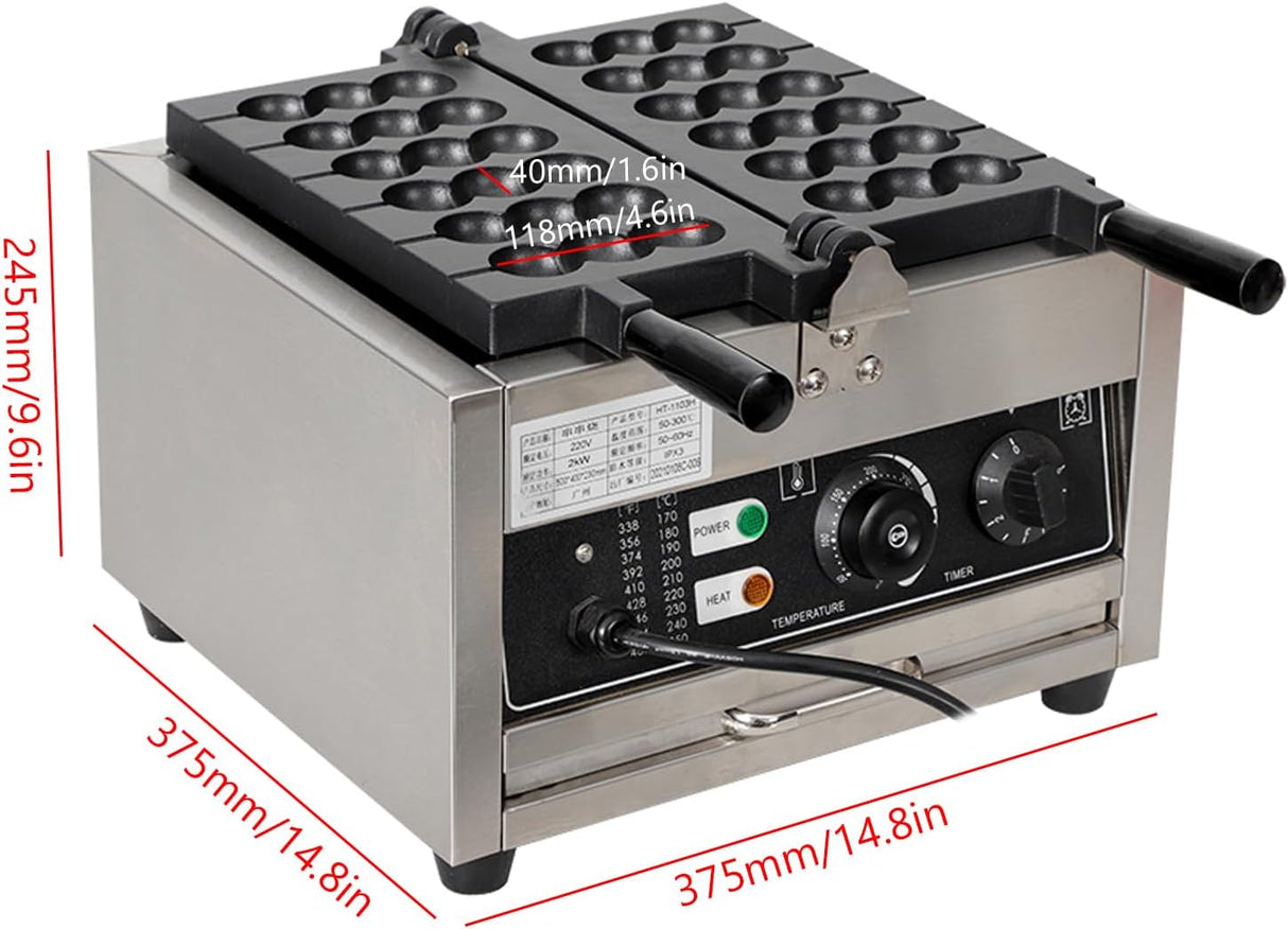 Máquina de Waffle Ball Commercial Electric - Snack Maker