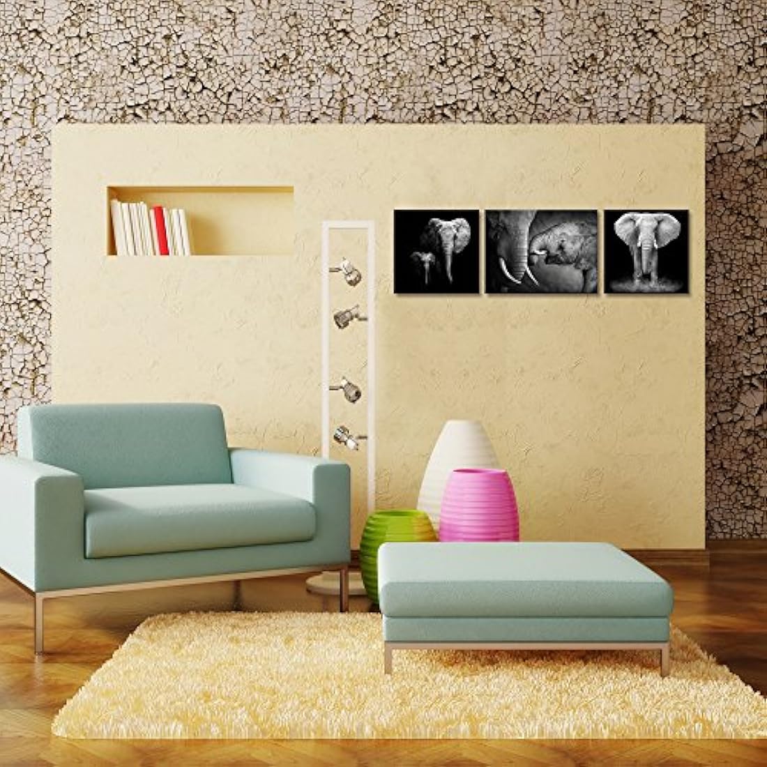 lienzo de decoración de animales, pintura de elefante