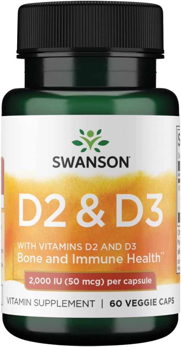 Suplemento Vitamina D Complejo Swanson 50 mcg 60 cápsulas