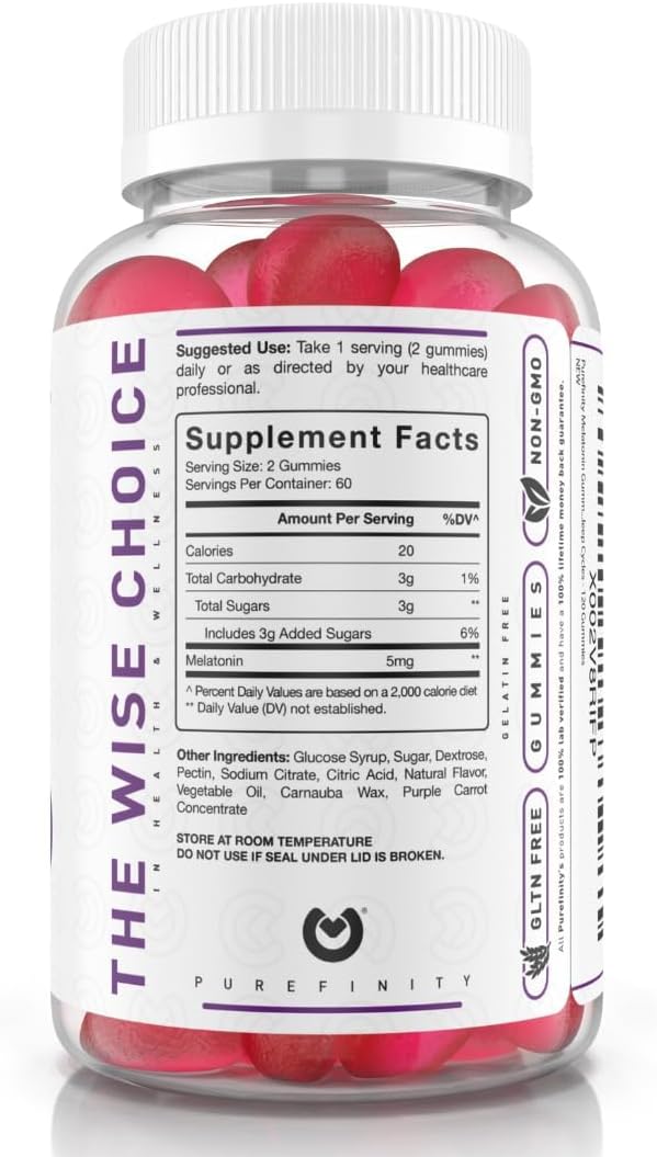 Gomitas de dormir 5 mg para niños y adulto sabor a bayas