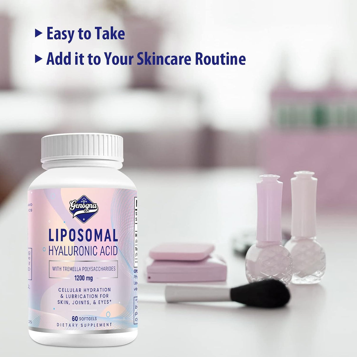 Suplementos de ácido hialurónico liposomal de 1000 mg