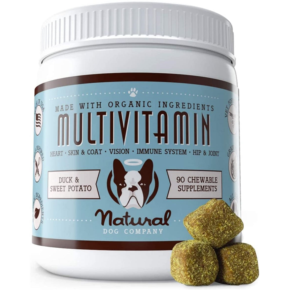 Vitaminas y suplementos para perros Sabor a pato y batata