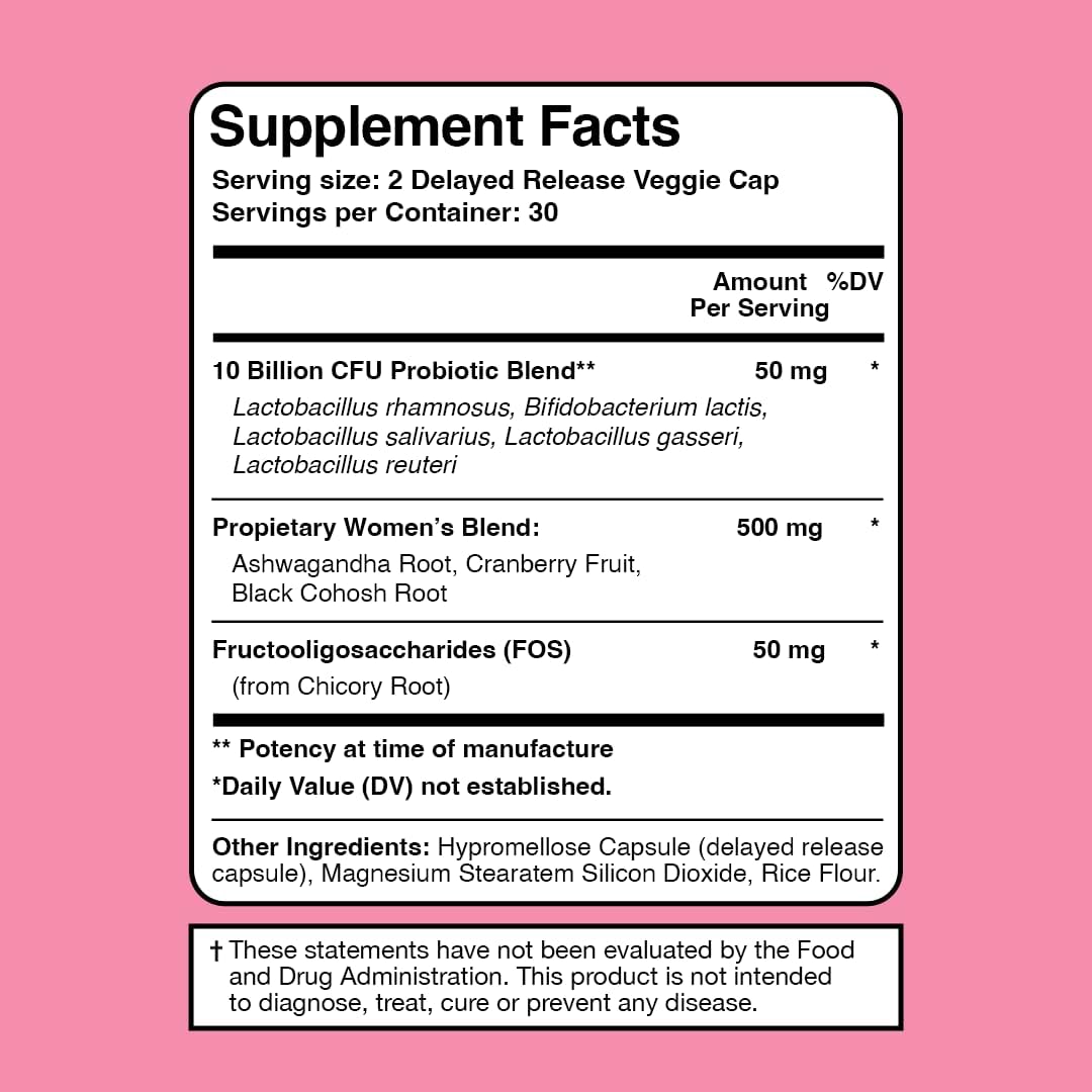 Vitamin Bounty Probiótico vaginal y prebiótico para mujer