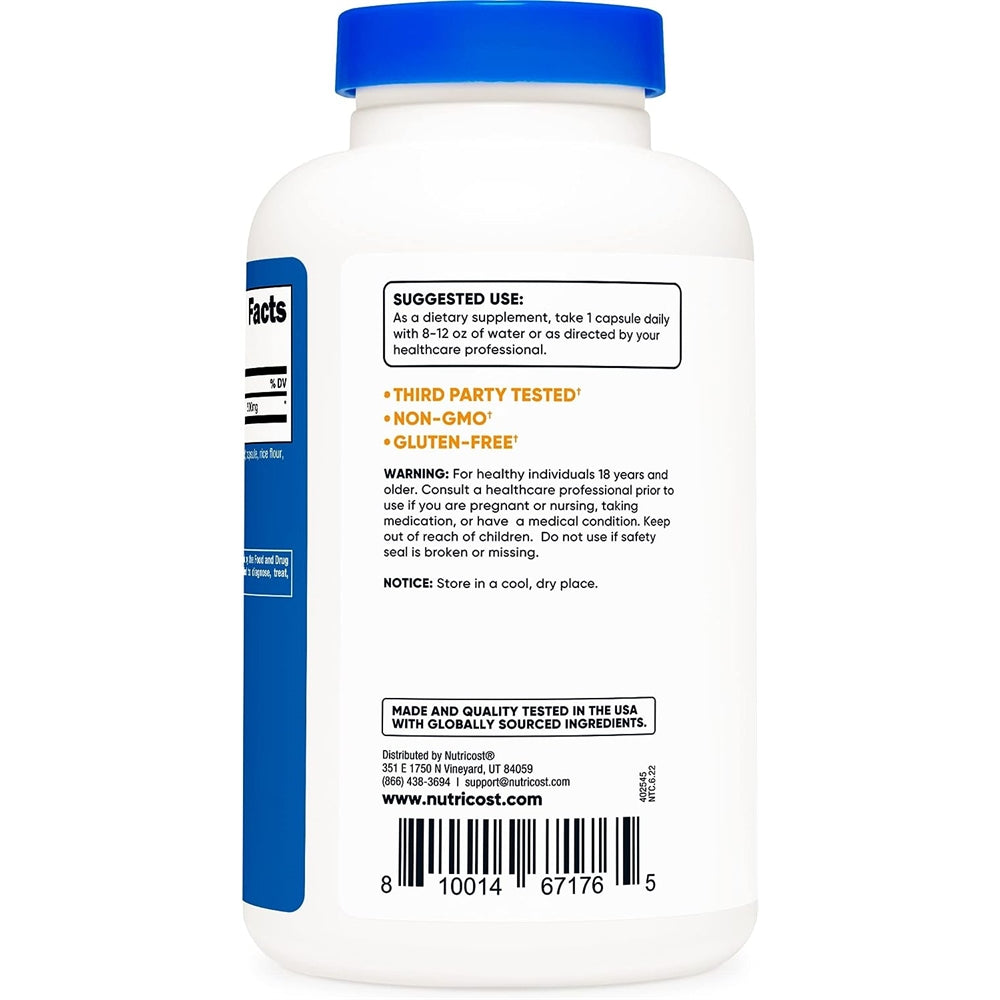 Suplemento de inositol de 500 mg 240 cáps sin OMG sin gluten