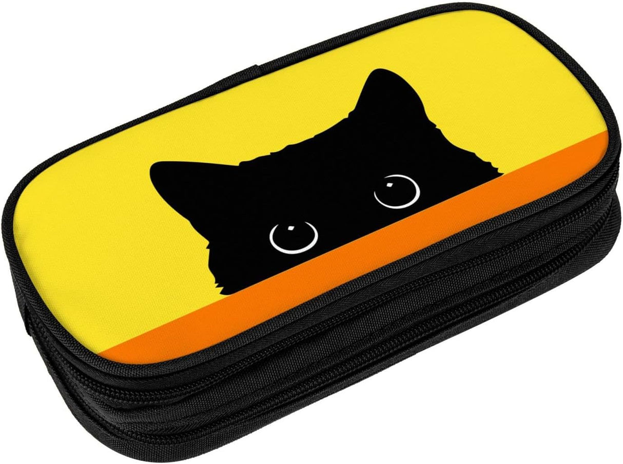 Estuche Gato Negro Divertido Gran Capacidad