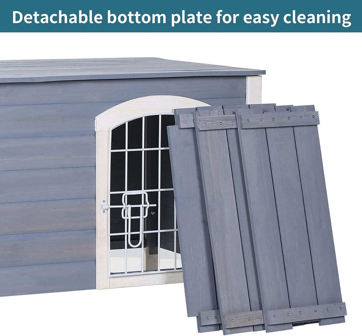 Casa de madera para perros con piso elevado Petsfit