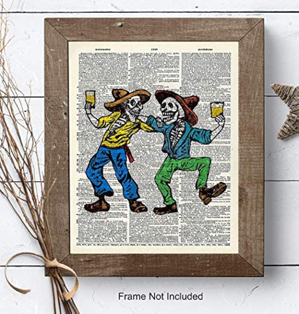 Impresión de arte de pared de Diccionario de esqueletos