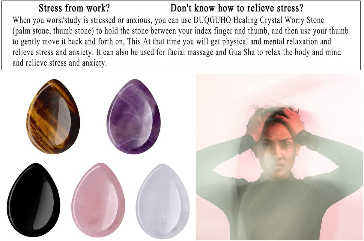 3 piedras de preocupación para el pulgar para la ansiedad
