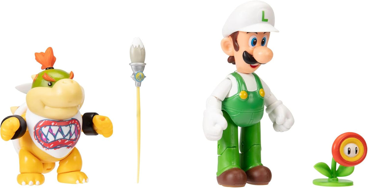 Figuras de acción Super Mario: Fire Luigi y Bowser Jr. 4