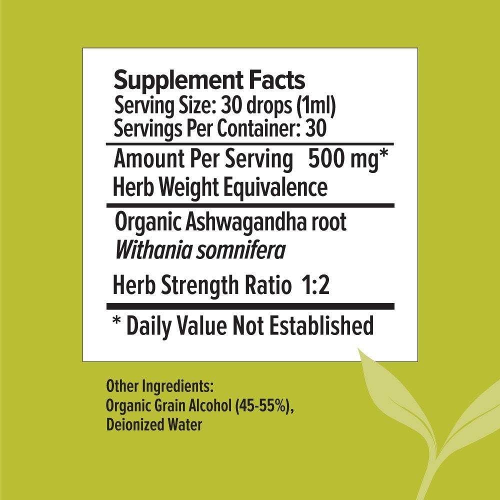 Extracto Orgánico de Ashwagandha, Banyan Botanicals, 1 fl oz