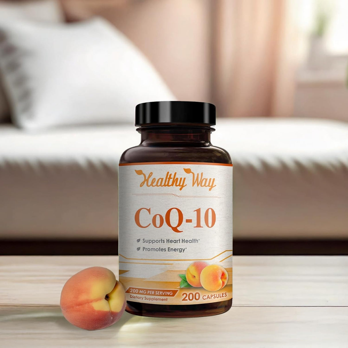 Coenzima Q10 200mg Suplemento Antioxidante y Energía, 200 cápsulas