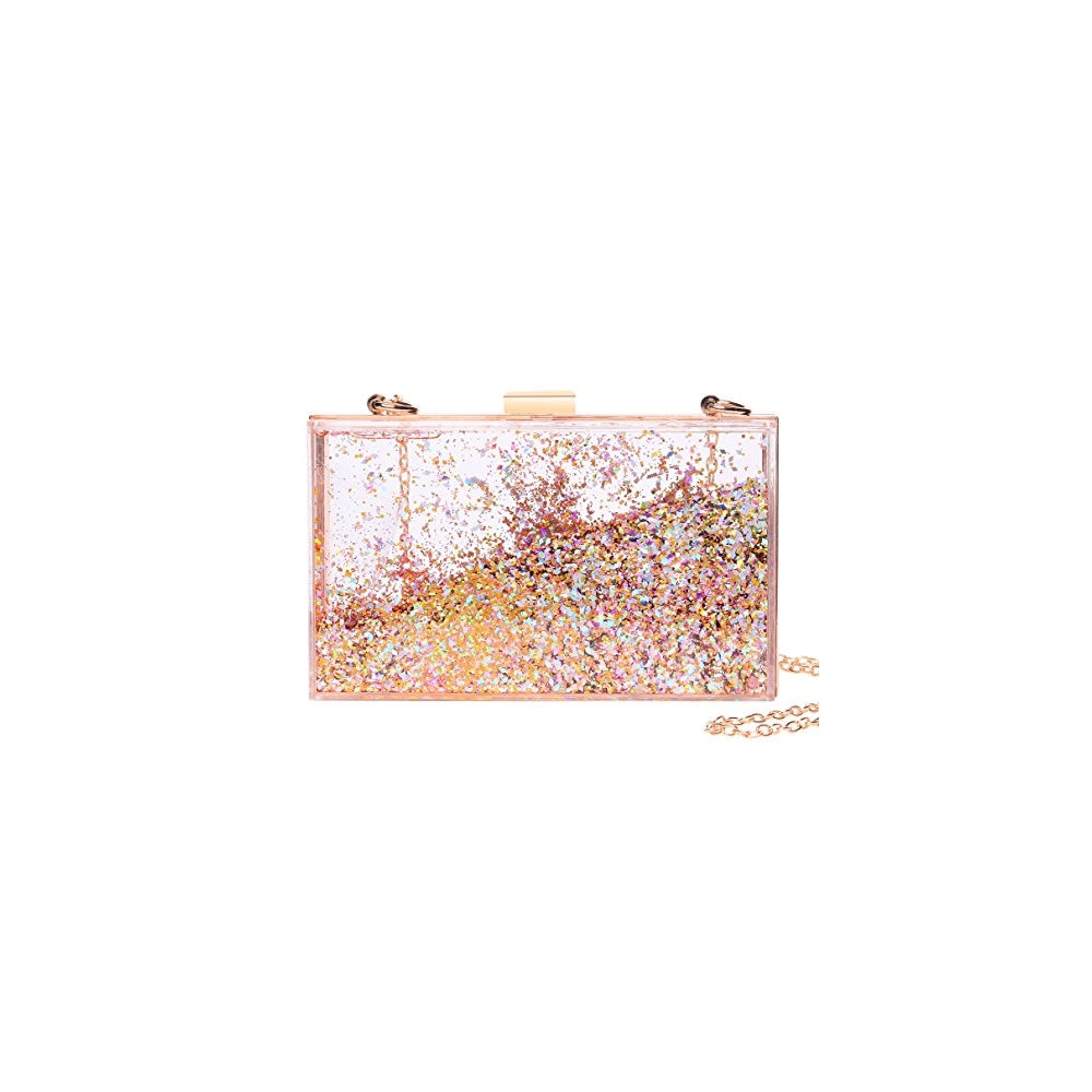 Bolso de mano con lentejuelas transparentes para  bailes