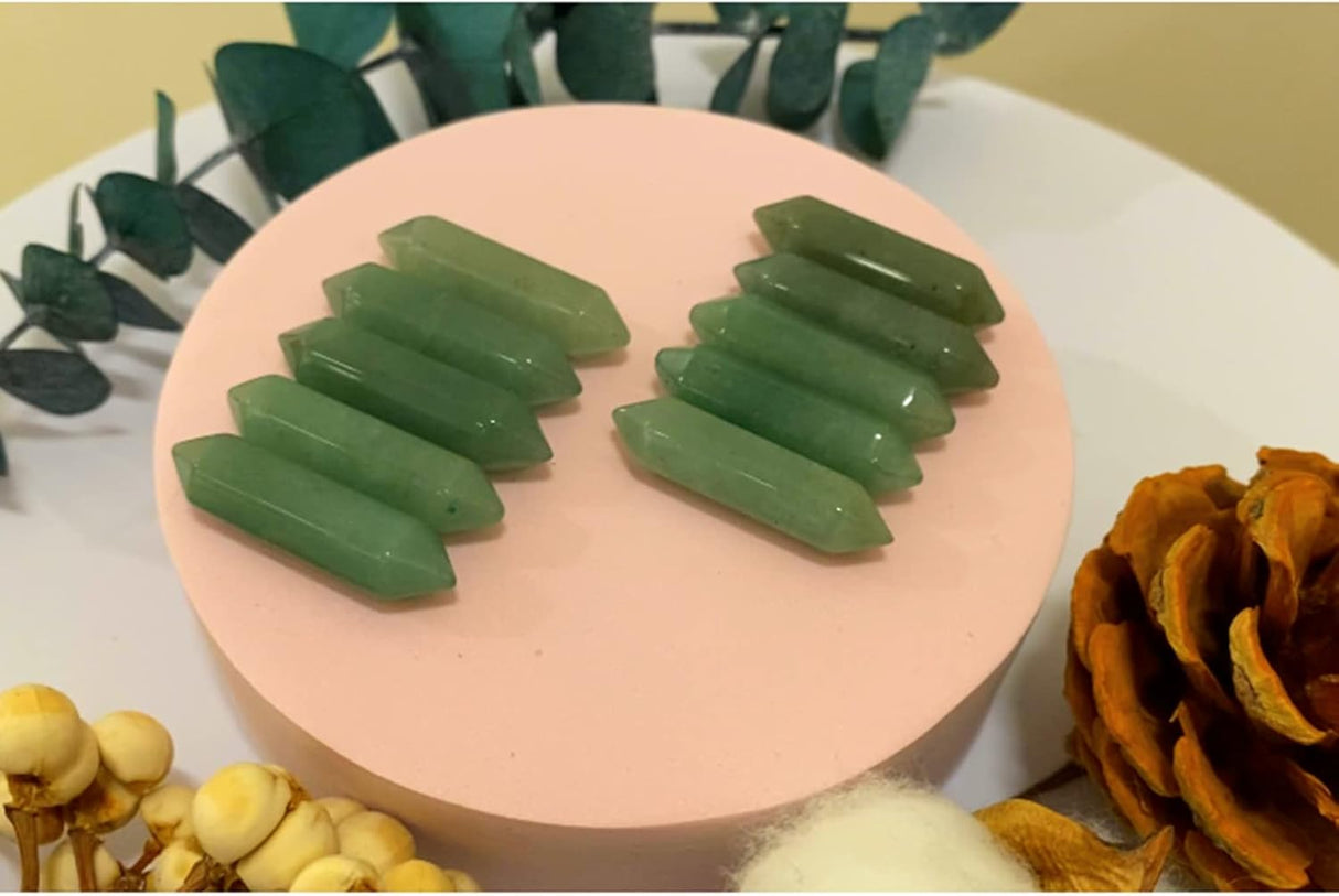Varitas de Aventurina Verde para Meditación y Terapia Reiki