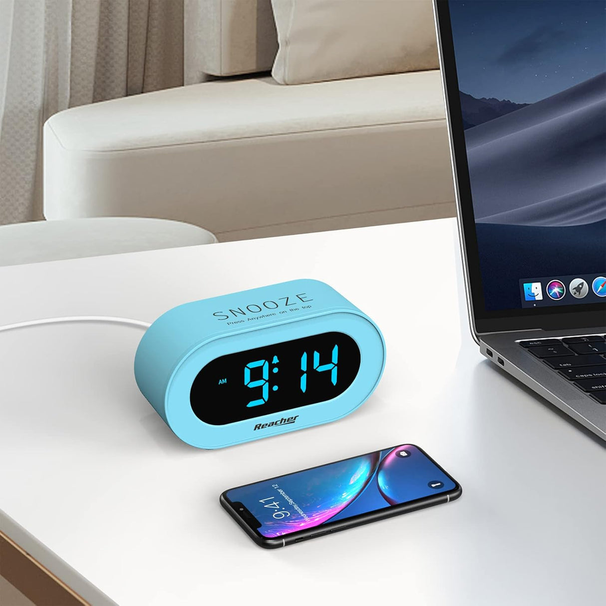 Reloj Despertador Infantil con Snooze, Dimmer y Volumen Ajustable