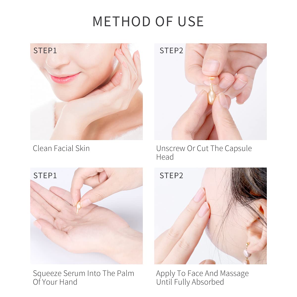 Sérum Facial con Vitamina C, Ácido Hialurónico y Retinol