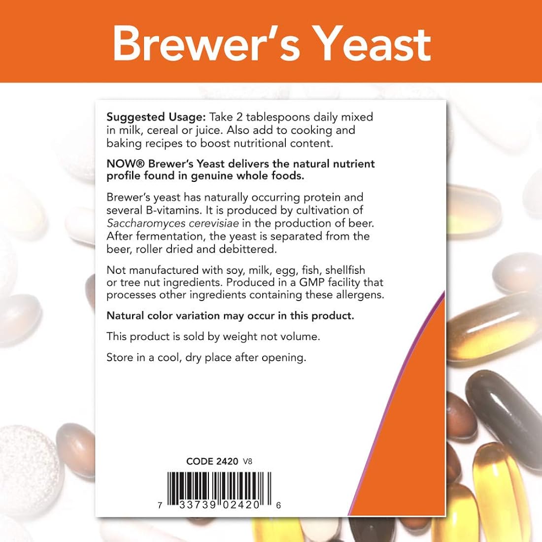 Suplemento Now Foods levadura de cerveza