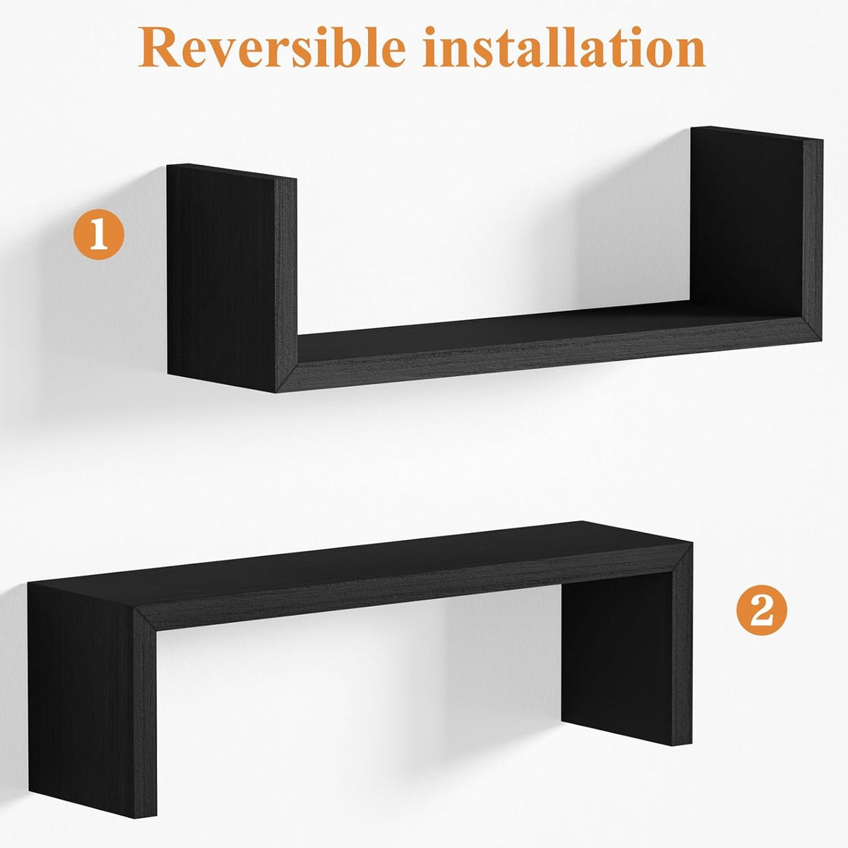 Estantes Flotantes SRIWATANA para Pared, Set de 5, Madera