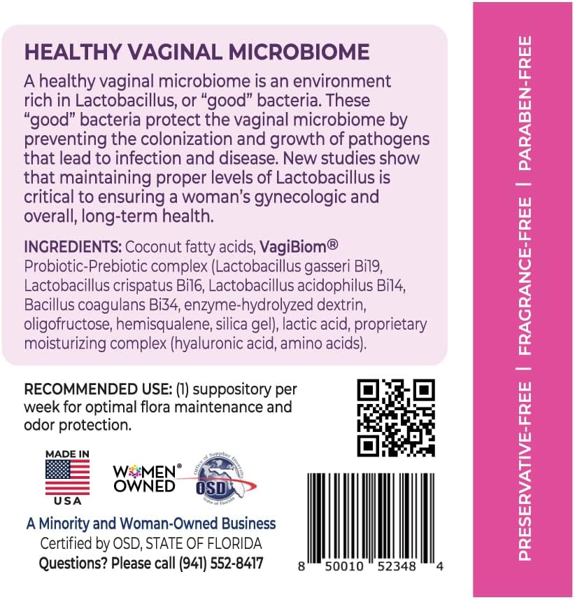 Probioitc Suppository Práctico paquete de viaje con 2 unidad