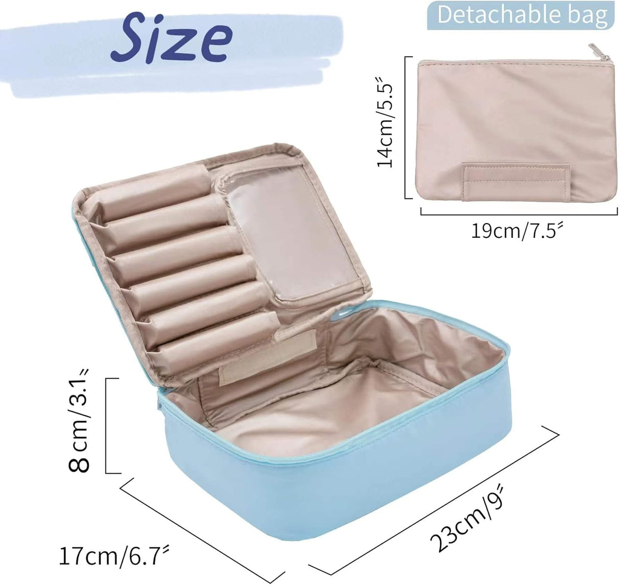 Bolsa de maquillaje de viaje Queboom