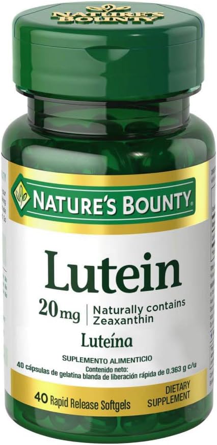 Suplemento Cápsulas de 20 mg de luteína Nature's Bounty