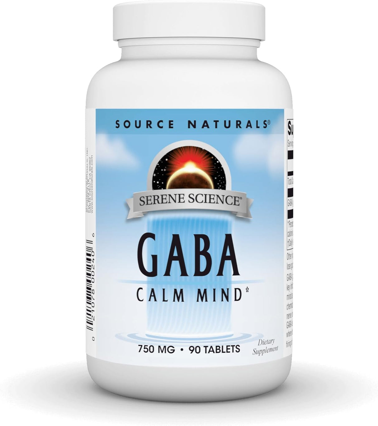 Suplemento Serene Science GABA 750 mg Calm Mind 90 tabletas