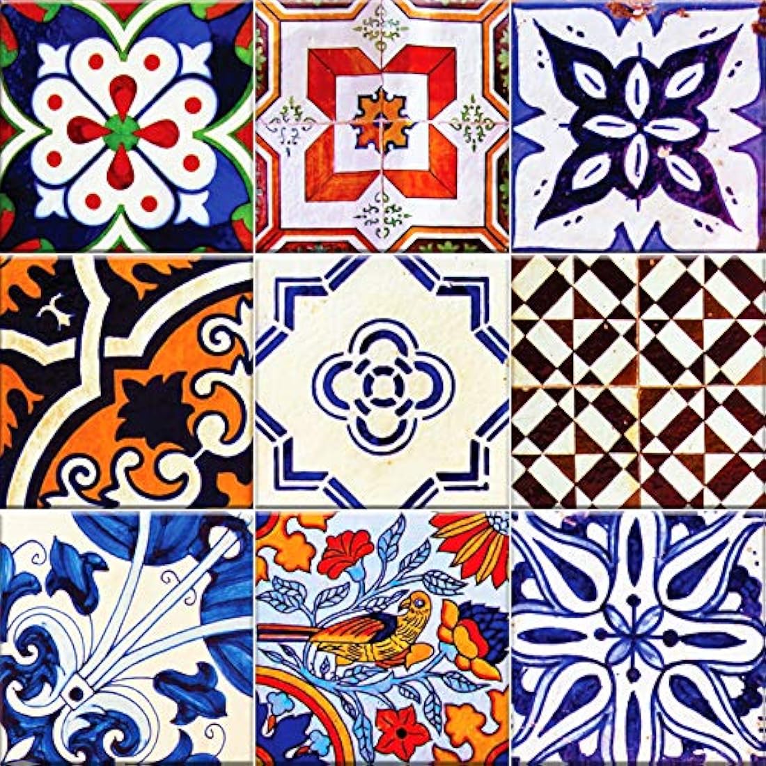 Juego de calcomanías para azulejos tradicionales