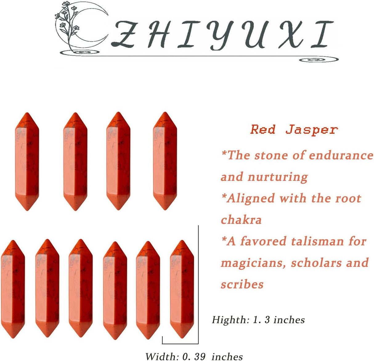 Varitas Mágicas de Cuarzo Jaspe para Meditación y Reiki