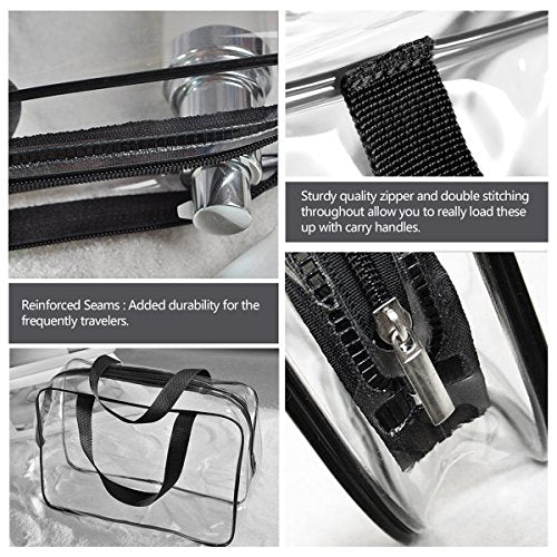 Clear Cosmetic Bag TSA Air Travel Toiletry Bag Set Vinilo