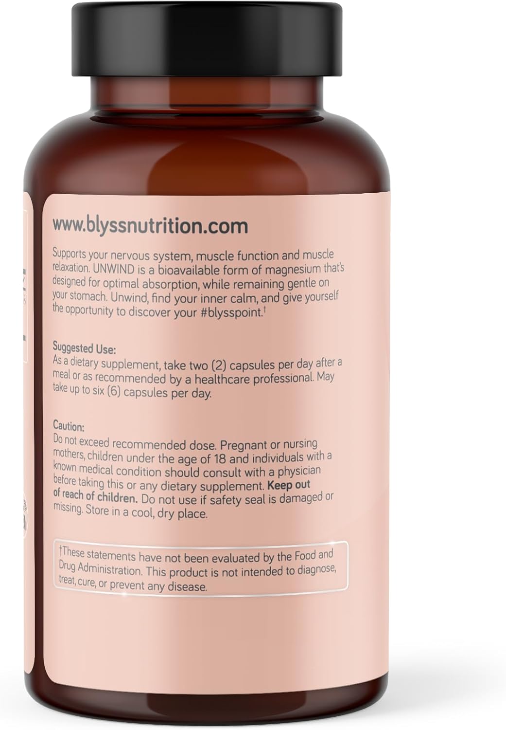 Magnesio Bisglicinato para Mujeres - 200mg Suplemento, 120 caps