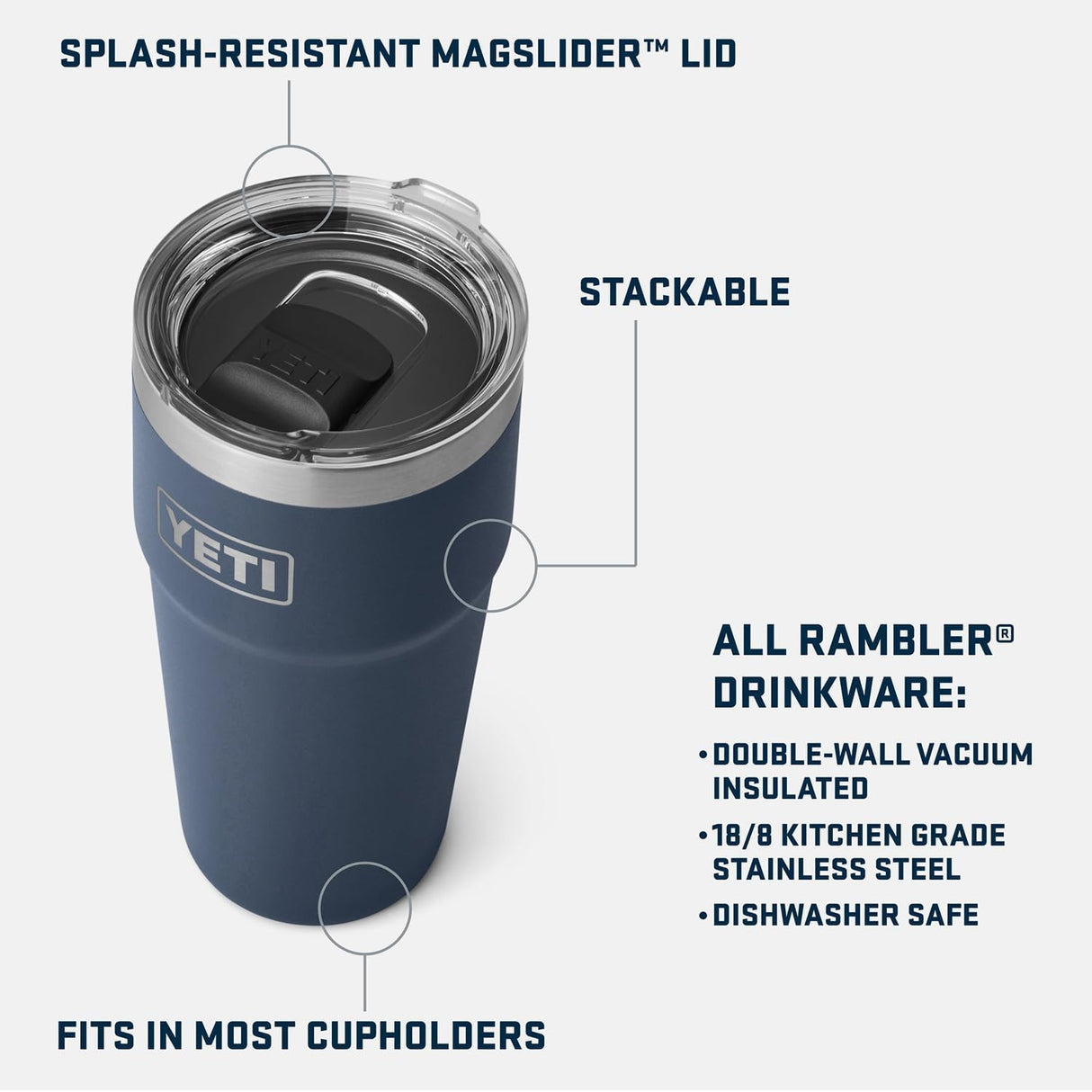 Vaso YETI Rambler 30 oz, Acero Inoxidable, Melocotón