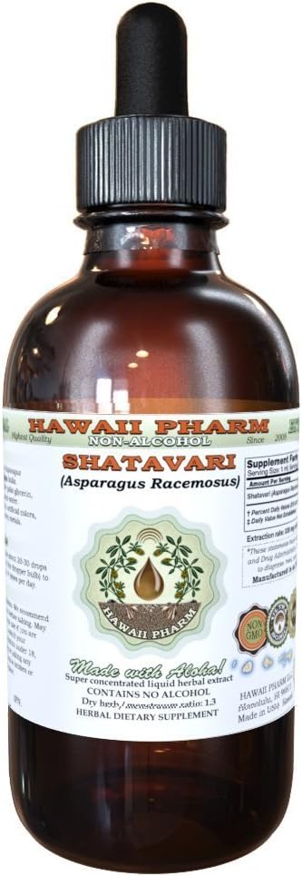Hawaii Pharm Extracto líquido sin alcohol Shatavari 2 onzas