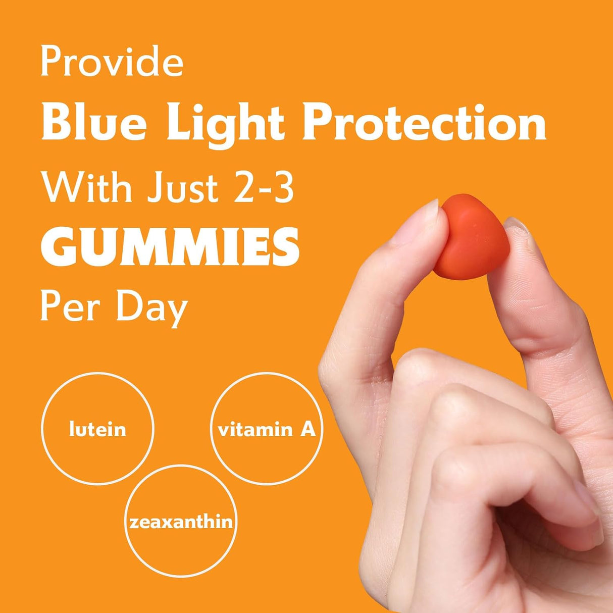 Gomitas de luteína de 12 mg con zeaxantina y vitamina 60 un